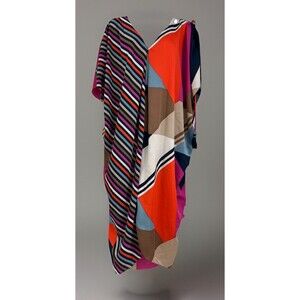 Multicolor Geometric and Striped Dress